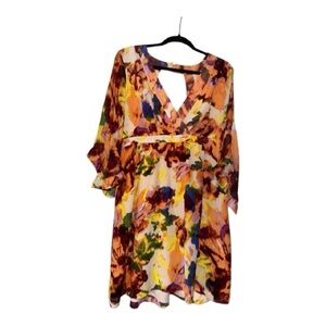 New without tags Maeve boho floral kimono 100 percent silk dress size 12